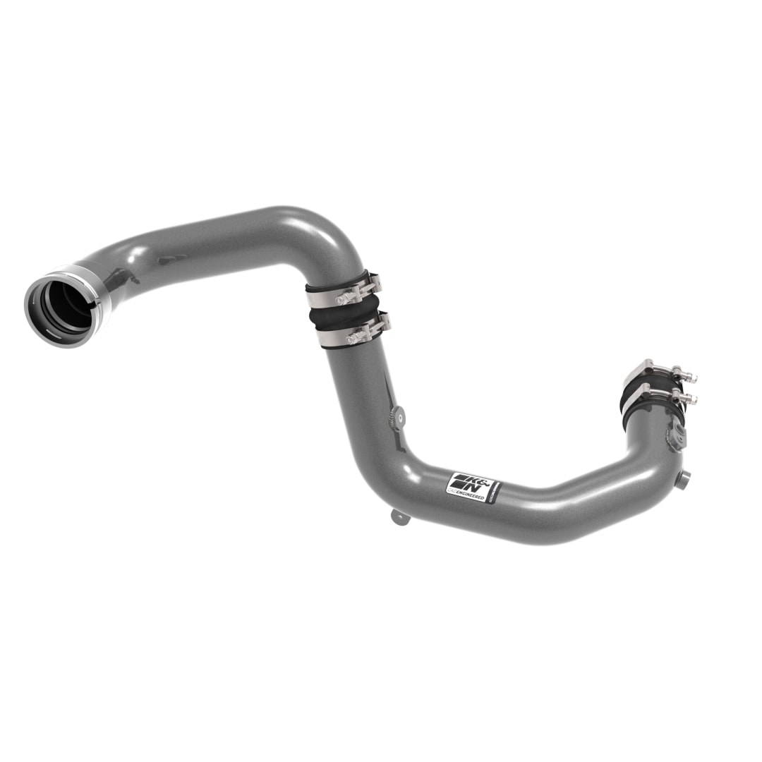 K&N Filters Turbocharger Intercooler Pipe, 77 Series ™, Hot and Cold Side, Gunmetal Gray Aluminum Tube – 77-1020KC