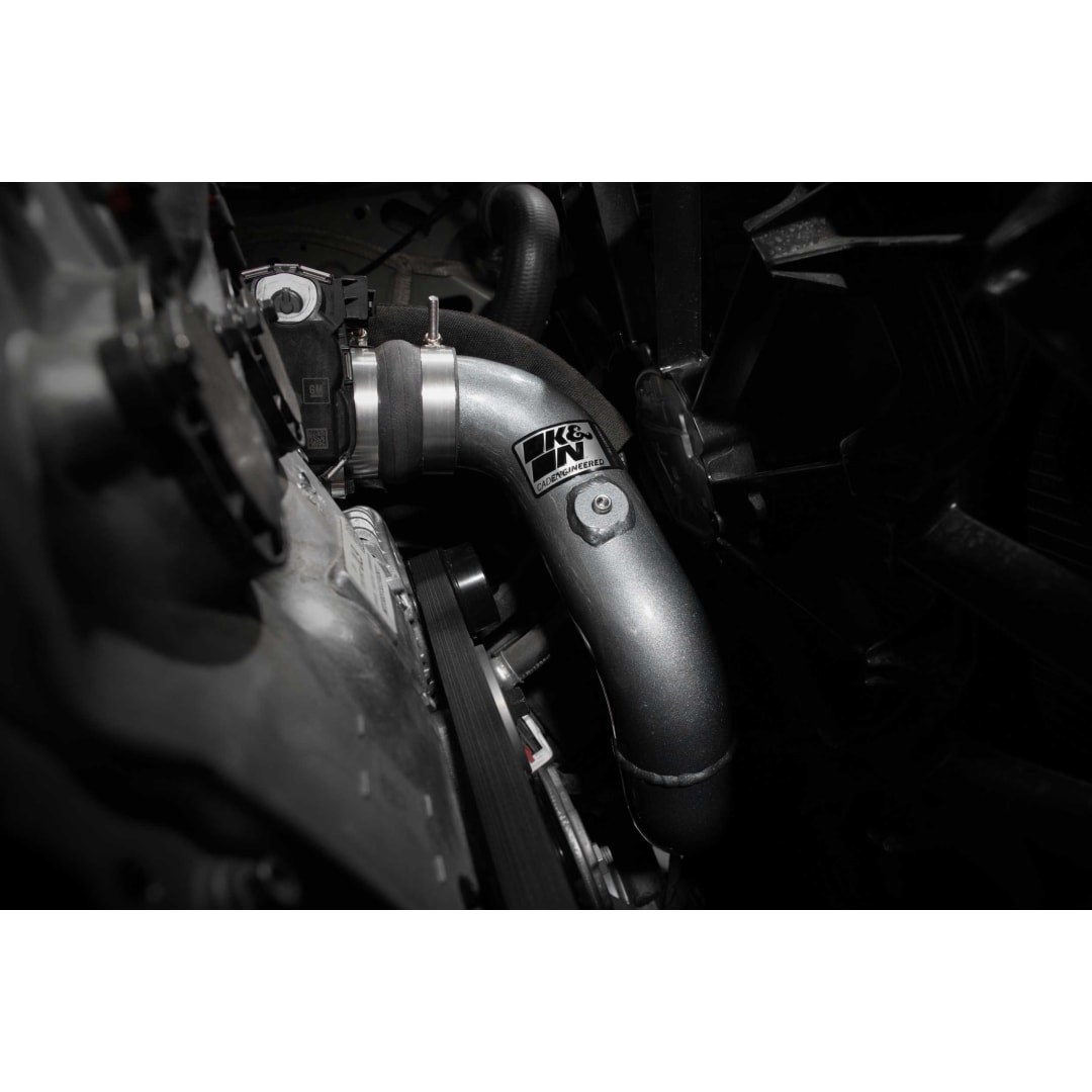 K&N Filters Turbocharger Intercooler Pipe, 77 Series ™, Gunmetal Gray, Aluminum – 77-1021KC