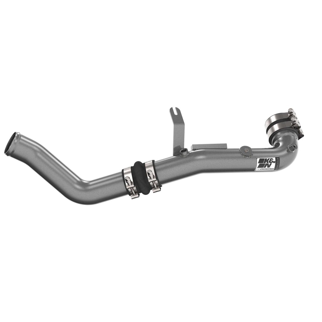 K&N Filters Turbocharger Intercooler Pipe, Cold Side, Gunmetal Gray Aluminum Tube – 77-1022KC