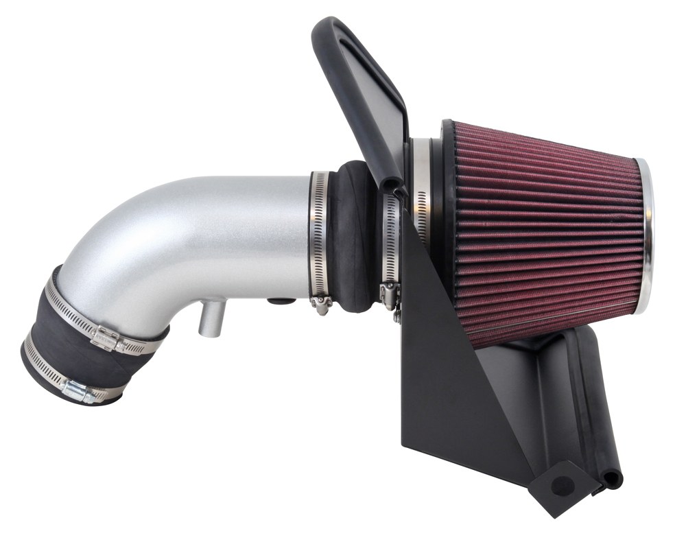 K&N Filters Cold Air Intake, 77 Series ™, Silver Aluminum Tube, Red Filter, With Heat Shield – 77-1567KS