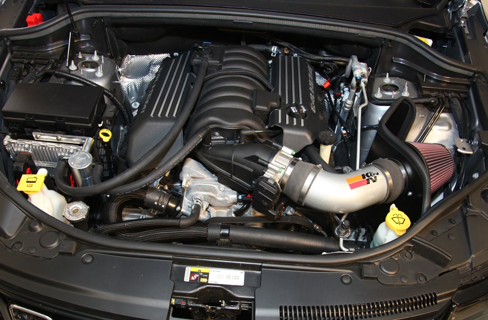 K&N Filters Cold Air Intake, 77 Series ™, Silver Aluminum Tube, Red Filter, With Heat Shield – 77-1567KS