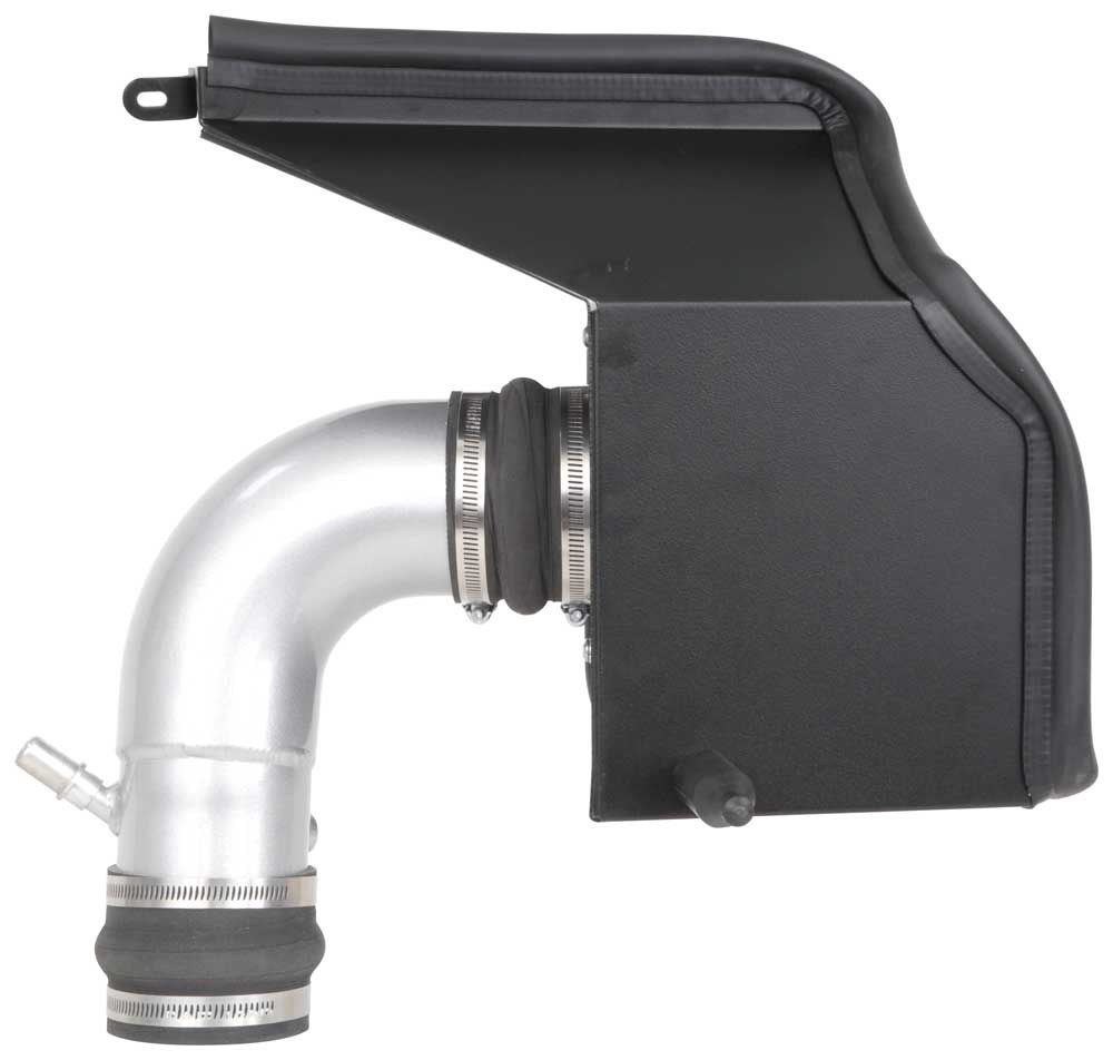 K&N Filters Cold Air Intake, 77 Series ™, Silver Aluminum Tube, Washable Red Filter, With Heat Shield – 77-2592KS