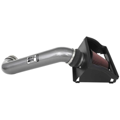 K&N Filters Cold Air Intake, 77 Series ™, Gunmetal Gray Aluminum Tube, Red Filter, With Heat Shield – 77-2616KC