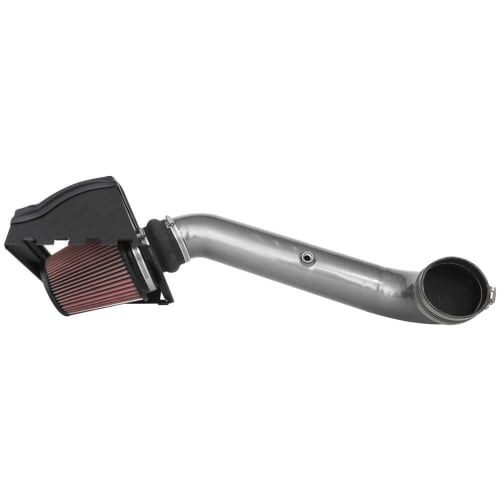 K&N Filters Cold Air Intake, 77 Series ™, Gunmetal Gray Aluminum Tube, Red Filter, With Heat Shield – 77-2616KC
