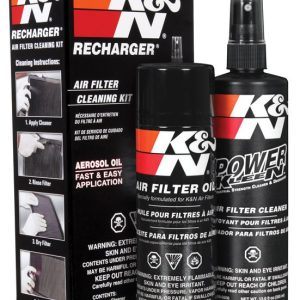 K&N Filters Air Filter Cleaner Kit, Recharger ®, 12 Ounce Bottle of Cleaner, 6-1/2 Ounce Spray Bottle of Oil – 99-5000