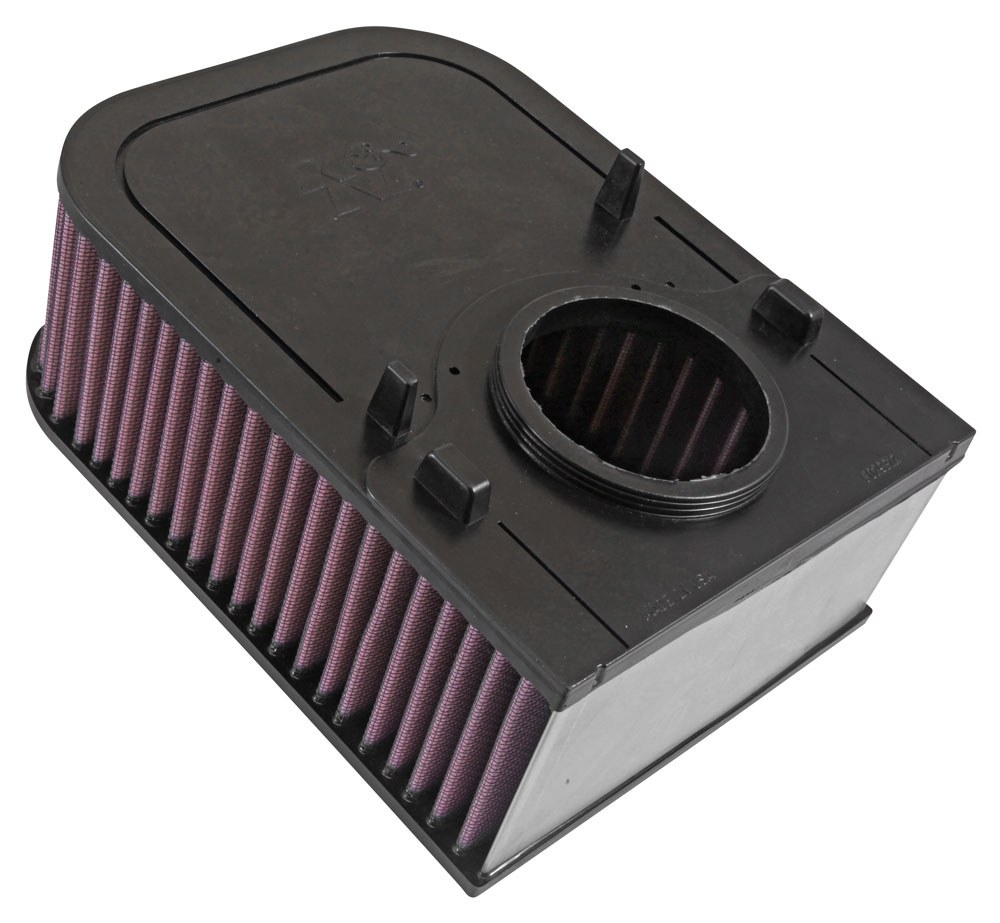 K&N Filters Air Filter, Washable, Red, Cotton Gauze, Unique, 6-5/8 Inch Height, Black Top – E-0660