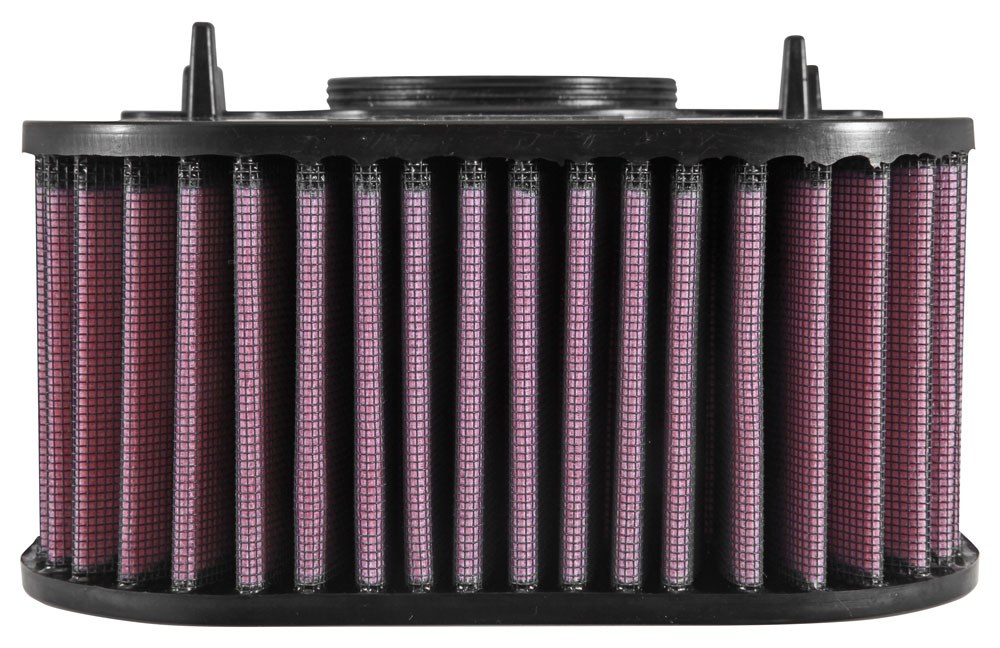 K&N Filters Air Filter, Washable, Red, Cotton Gauze, Unique, 6-5/8 Inch Height, Black Top – E-0660