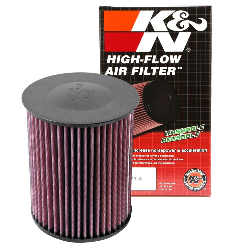 K&N Filters Air Filter, Filtercharger ®, Washable, Red, Cotton Gauze, Round, 6-1/4 Inch Outside Diameter X 8-1/4 Inch Height – E-2993