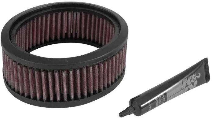 K&N Filters Air Filter, Filtercharger ®, Washable, Red, Cotton Gauze, Round, 6 Inch Outside Diameter X 2-1/2 Inch Height – E-3226