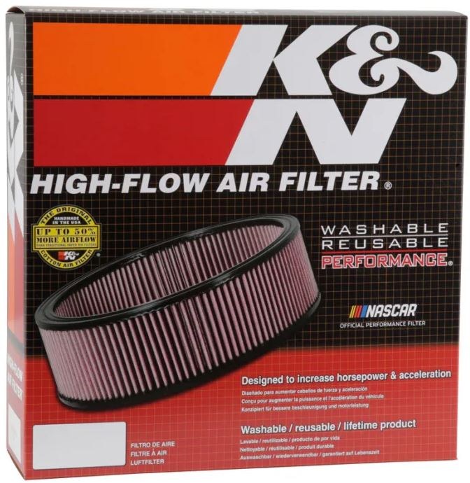 K&N Filters Air Filter, Filtercharger ®, Washable, Red, Cotton Gauze, Round, 14 Inch Outside Diameter X 4 Inch Height – E-3750