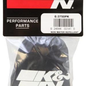 K&N Filters Air Filter Wrap, Precharger ®, Round, 14 Inch Diameter X 4 Inch Height, Open Top, Black, Polyester – E-3750PK