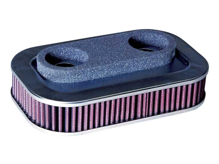 K&N Filters Air Filter, Filtercharger ®, Washable, Red, Cotton Gauze, Rectangular, 8-7/16 Inch Length X 5-1/4 Inch Width X 1-3/4 Inch Height – HD-1388