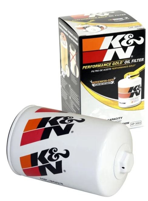 K&N Filters Oil Filter, Premium Wrench-Off, High Flow Premium Media, Canister – HP-3003