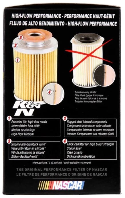 K&N Filters Oil Filter, Premium Wrench-Off, High Flow Premium Media, Canister – HP-3003