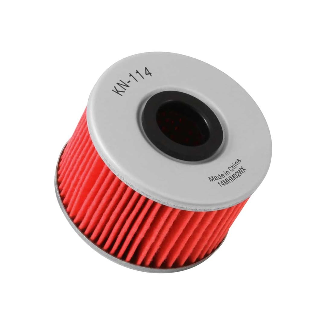 K&N Filters Oil Filter, Powersports, Cartridge Style, High Flow Premium Media, Without Anti Drain Back Valve, Without Bypass Valve – KN-114