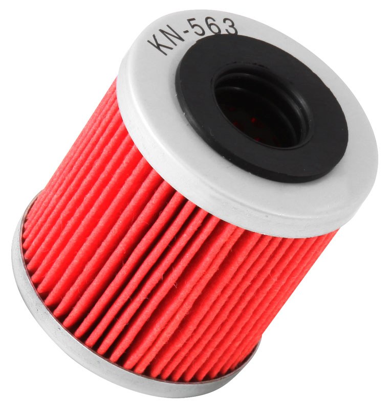 K&N Filters Oil Filter, Powersports, Cartridge Style, High Flow Premium Media, Without Anti Drain Back Valve, With Bypass Valve – KN-563
