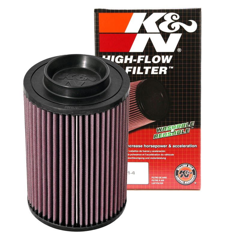 K&N Filters Air Filter, Filtercharger ®, Washable, Red, Cotton Gauze, Round, 5 Inch Outside Diameter X 7-1/4 Inch Height – PL-8007