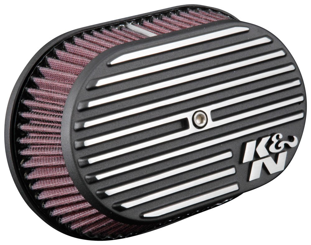 K&N Filters Air Cleaner Assembly, Street Metal, 4-1/4 Inch Overall Height, 2.39 Inch Air Filter Height, Black, Aluminum – RK-3953