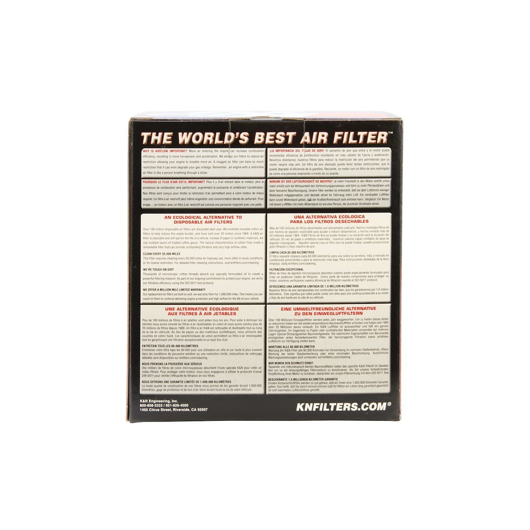 K&N Filters Air Filter, Washable, Red, Cotton Gauze, Round Tapered – RU-1005