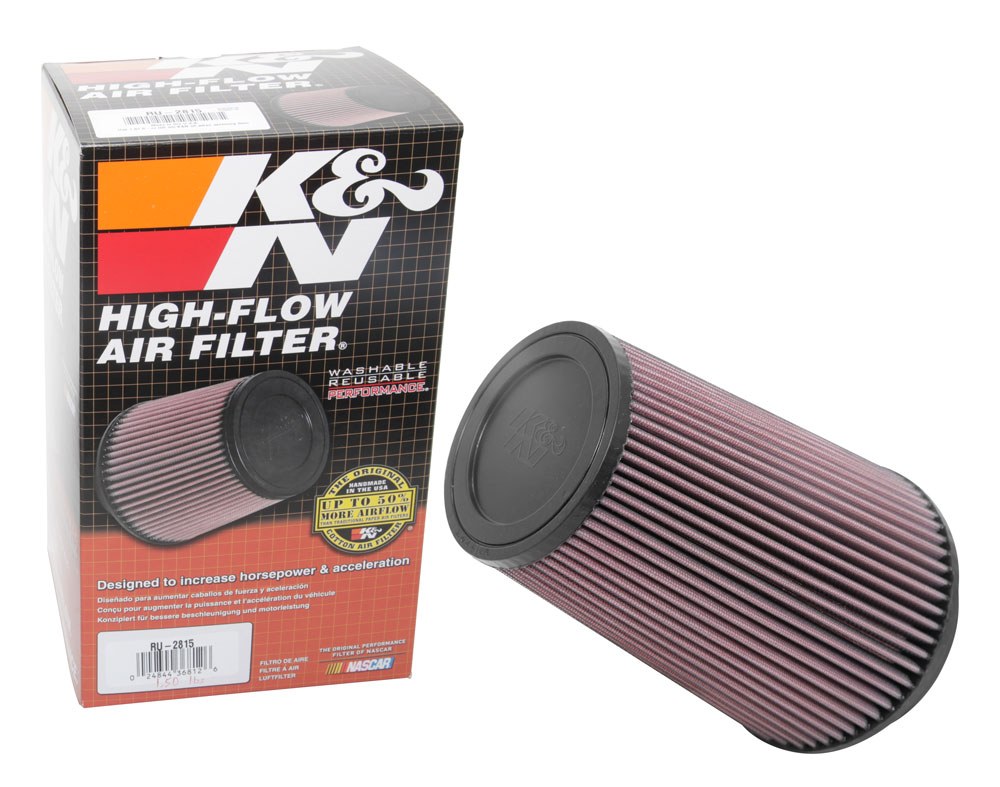K&N Filters Air Filter, Washable, Red, Cotton Gauze, Round Tapered – RU-2815