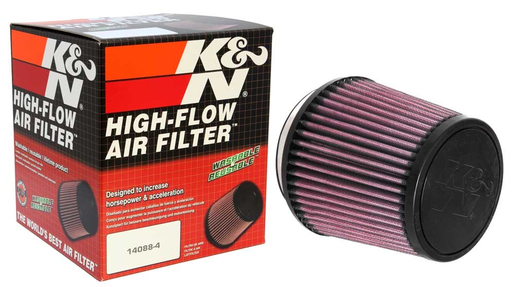K&N Filters Air Filter, Washable, Red, Cotton Gauze, Round Tapered – RU-3600