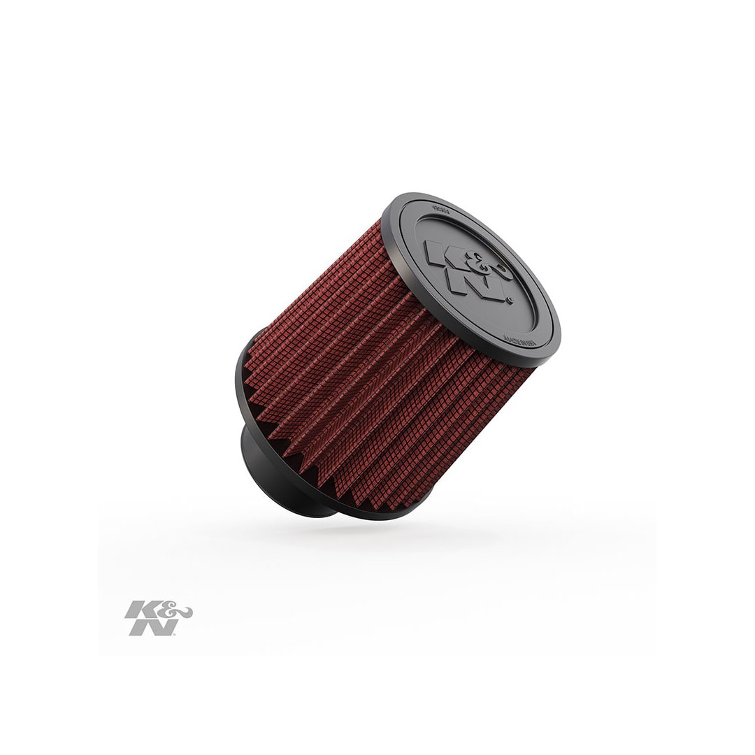 K&N Filters Air Filter, Red, Cotton Gauze, Round Tapered, 6 Inch Base Outside Diameter X 5 Inch Top Outside Diameter X 5-9/16 Inch Height – RU-4990