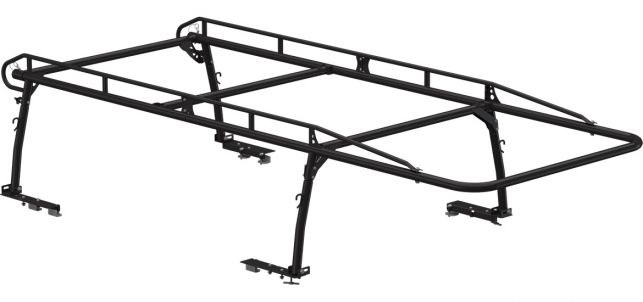 Holman Ladder Rack, Pro II Series, 1700 Pound Capacity, Bed Rail Mount, Multi-Fit, Powder Coated, Black, Steel – 04001