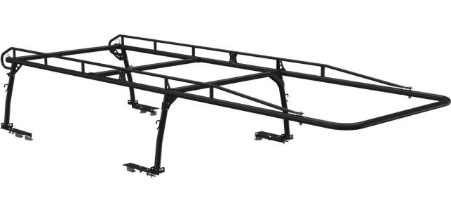 Holman Ladder Rack, Pro II Series, 1700 Pound Capacity, Bed Rail Mount, Multi-Fit, Powder Coated, Black, Steel – 06001