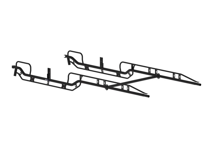 Holman Ladder Rack Side Rail, Pro Rack, For Use with Pro Rack Series Ladder Rack, Powder Coated Black, Steel, Forklift Loadable – 12201