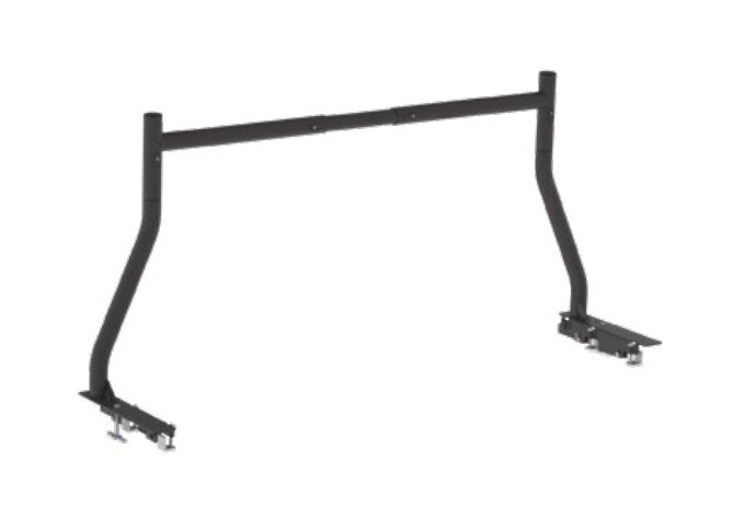 Holman Ladder Rack, Econo Series, Single Rack, 500 Pound Capacity, Bed Rail Mount, Multi-Fit, 24 to 27 Inch Height, Adjustable, Powder Coated – 30050
