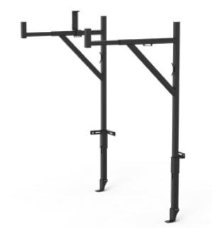 Holman Ladder Rack, Quick Pack, 250 Pound Capacity, Upright Supports Bolted to Truck Bed, Multi-Fit, Adjustable Arm Angle and Width – 30091