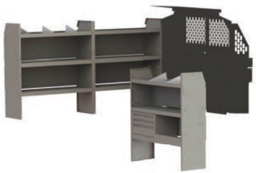 Holman Van Storage System Kit, Commercial Bin Package – 4003C