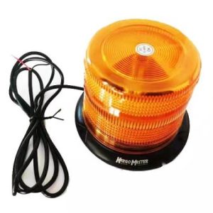 Holman Warning Light, 5.4 Inch Height X 6.4 Inch Diameter, Beacon, 48 LED, Amber Lens, 6 Flash Patterns, 12/48 Volt DC – 40422