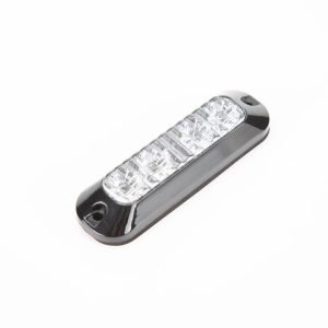 Holman Warning Light, 4.7 Inch Length X 1.4 Inch Width X 0.8 Inch Height, Directional LED, Surface Mount, Strobe, Clear Lens, Amber LED Bulbs – 40424