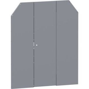 Holman Bulkhead Divider, Full Bulkhead, With Center Panel Door, Without Window, Matte Powder Coated, Steel, Requires Bulkhead Divider Wing – 40661