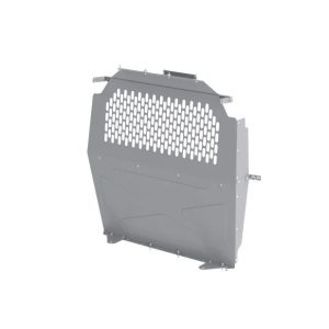 Holman Bulkhead Divider, Full Bulkhead, Without Door, Perforated Window, Powder Coated Matte Gray, Steel – 40670
