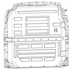Holman Bulkhead Divider, Full Bulkhead, Without Door, Without Window, Gray, ABS Plastic – 40691TM