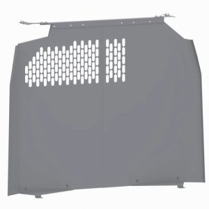 Holman Bulkhead Divider, Fleet, Full Bulkhead, Perforated Center Panel, Solid, Gray, Steel, Includes Wing Kit – 406GMF-P