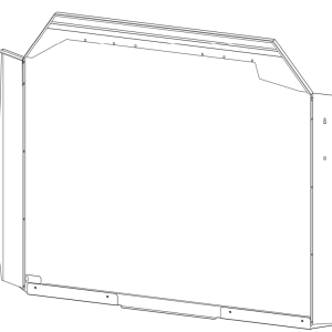 Holman Bulkhead Divider Wing, For Holman Part Numbers 40640 and 40641 Bulkhead Models, Powder Coated, Gray, Steel – 406TL