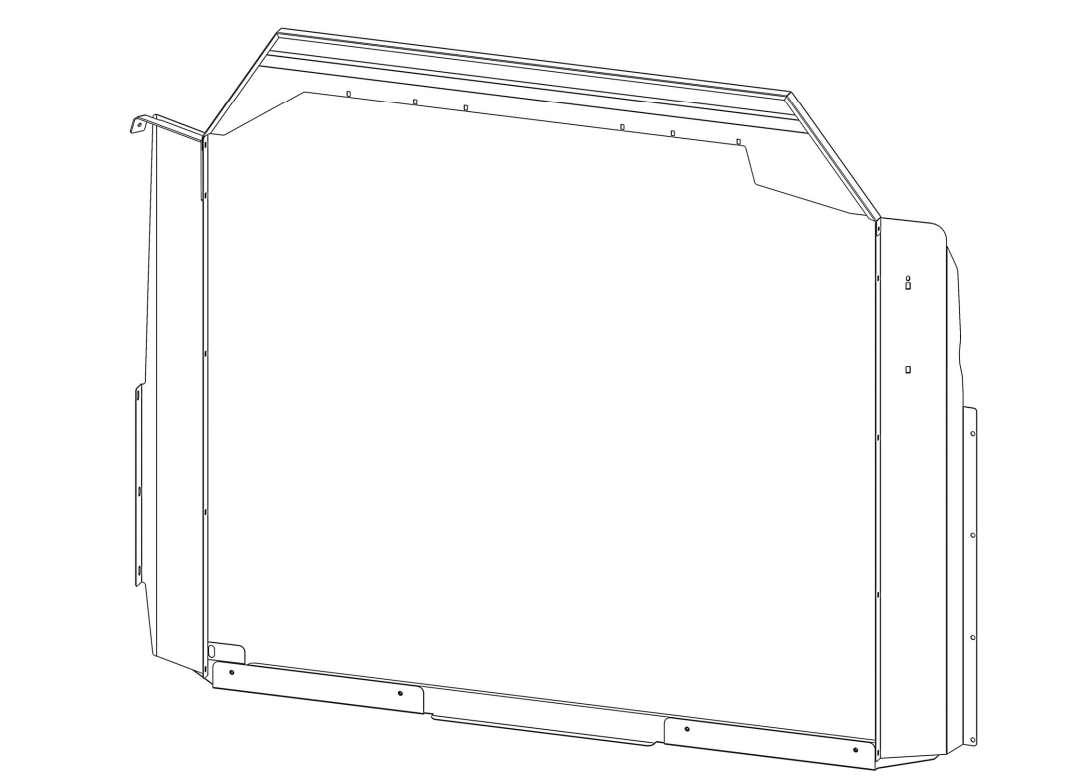 Holman Bulkhead Divider Wing, For Holman Part Numbers 40640 and 40641 Bulkhead Models, Powder Coated, Gray, Steel – 406TL