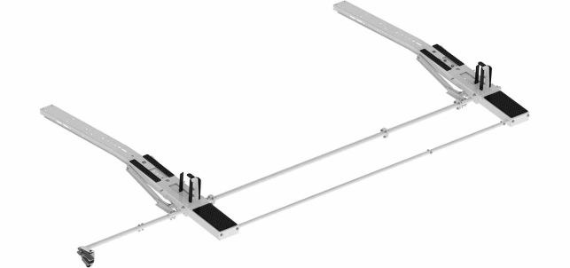 Holman Ladder Rack, Ez-Lodown ™, For Use with Holman Drop Down Ladder Rack, With Bows and Single Drop Down Mechanism, Powder Coated, White – 4099H