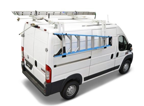 Holman Ladder Rack, Ez-Lodown ™, For Use with Holman Drop Down Ladder Rack, With Bows and Single Drop Down Mechanism, Powder Coated, White – 4099H