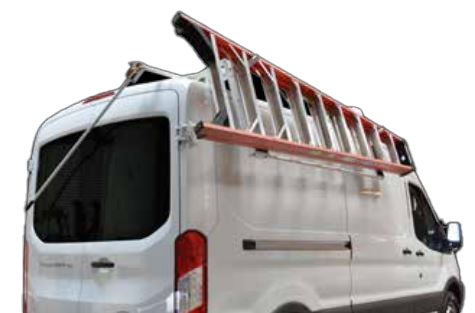 Holman Ladder Rack, Ez-Lodown ™, Rain Gutter Mount, Multi-Fit, Adjustable, Powder Coated, White, Steel, Curb Side Only, With Mount – 4099T