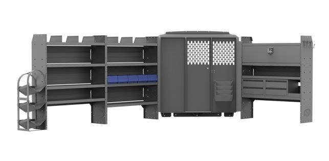 Holman Van Storage System Kit, HVAC Package – 45PML