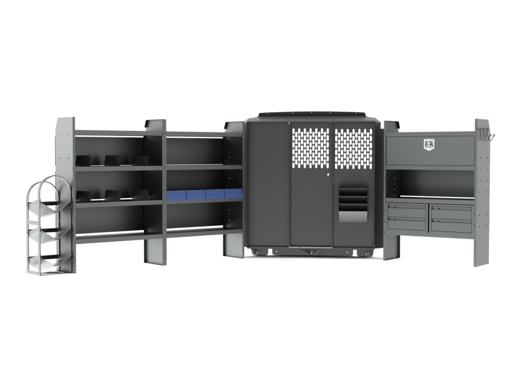 Holman Van Storage System Kit, HVAC Package – 45PMS