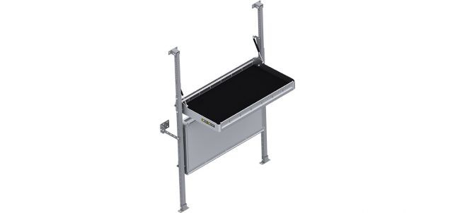 Holman Van Storage System Shelf Unit, 36 Inch Width X 20 Inch Depth, 2 Foldable Shelves, Without Dividers, Gray, Aluminum – 48366