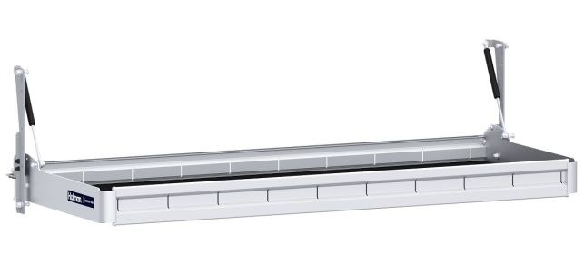 Holman Van Storage System Shelf, 48 Inch Width X 20 Inch Depth, Without Divider, Aluminum, Gray, Foldable – 48487