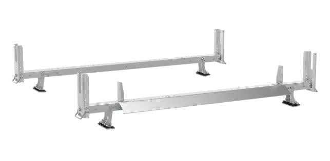 Holman Ladder Rack, HD Aluminum, Bolts to Roof, Multi-Fit, Powder Coated, White Aluminum, 9 Inch Height, Set of 2 – 4A821