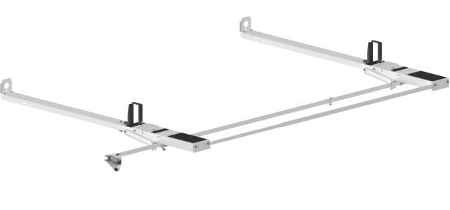 Holman Ladder Rack, Drop Down Ladder Rack, Powder Coated, White, Aluminum – 4A93M
