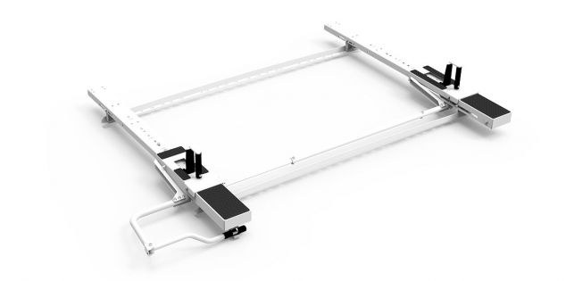 Holman Ladder Rack, Ez Drop Down Series, Rain Gutter Mount, Multi-Fit, Passenger Side Only, Powder Coated, White, Steel – 4NCS0D